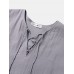Mens Solid Color Bandage V Neck Cotton Long Sleeve T Shirts Mens Solid Color Bandage V Neck Cotton Long Sleeve T Shirts