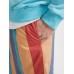 Men Colorful Striped Holiday Loose Drawstring Shorts With Pocket Men Colorful Striped Holiday Loose Drawstring Shorts With Pocket