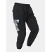 Men Patchwork Camo Pocket Utility Elastic Cuff Ankle Length Cargo Overalls Men Patchwork Camo Pocket Utility Elastic Cuff Ankle Length Cargo Overalls