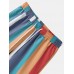 Men Colorful Striped Holiday Loose Drawstring Shorts With Pocket Men Colorful Striped Holiday Loose Drawstring Shorts With Pocket