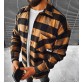 Men's plaid long sleeve polo shirt HE1510-04-02
