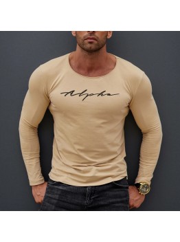 Retro Simple Tight Trendy Long sleeved T-shirt HF3009-01-02