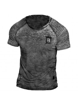 Pure color T-shirt casual sports fashion short sleeve HF3014-03-02