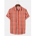 Mens Tie Dye Striped Print Button Up Short Sleeve Shirts Mens Tie Dye Striped Print Button Up Short Sleeve Shirts