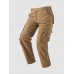 Men Solid Utility Pocket Zipper Ankle Length Casual Cargo Pants Men Solid Utility Pocket Zipper Ankle Length Casual Cargo Pants