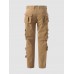 Men Solid Utility Pocket Zipper Ankle Length Casual Cargo Pants Men Solid Utility Pocket Zipper Ankle Length Casual Cargo Pants