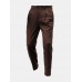 Men Solid Color Pleated Button Side Pockets Ankle Length Business Pants Men Solid Color Pleated Button Side Pockets Ankle Length Business Pants