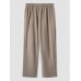 Men Solid Color Drawstring Elastic Waist Straight Wide Legged Casual Pants Men Solid Color Drawstring Elastic Waist Straight Wide Legged Casual Pants