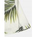 Mens Tropical Leaves Pattern Side Split Buttons Up Shirts Mens Tropical Leaves Pattern Side Split Buttons Up Shirts