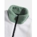 Men Fleece Patchwork Colorblock Stand Collar Zip Jackets Men Fleece Patchwork Colorblock Stand Collar Zip Jackets