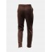 Men Solid Color Pleated Button Side Pockets Ankle Length Business Pants Men Solid Color Pleated Button Side Pockets Ankle Length Business Pants