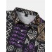 Mens Tribal Print Icon Pattern Retro Curved Hem Shirts Mens Tribal Print Icon Pattern Retro Curved Hem Shirts