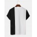 Mens Plants Color Block Patchwork Crew Neck Short Sleeve T Shirts Mens Plants Color Block Patchwork Crew Neck Short Sleeve T Shirts