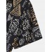 Mens Tribal Print Icon Pattern Retro Curved Hem Shirts Mens Tribal Print Icon Pattern Retro Curved Hem Shirts