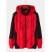 Mens Patchwork Contrast Color Zipper Casual Sports Hooded Jacket Mens Patchwork Contrast Color Zipper Casual Sports Hooded Jacket