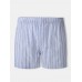 Mens 100 Cotton Colorful Striped Print Loose Fit Elastic Waist Breathable Home Boxers Mens 100 Cotton Colorful Striped Print Loose Fit Elastic Waist Breathable Home Boxers